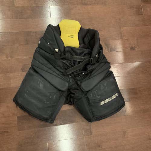 Black Used Intermediate Medium Bauer Supreme One.9 Hockey Goalie Pants