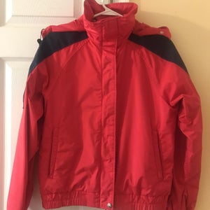 North Face Goretex Youth Jacket Shell Red Navy Boys Girls Large Size 12