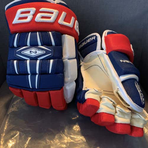 Blue New Bauer Nexus 13" Pro Stock Gloves