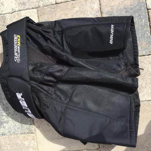 Black Junior Medium Bauer Supreme TotalOne MX3 Pant Shell Hockey Pants