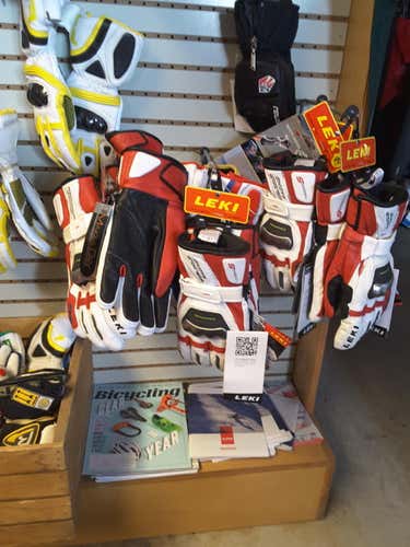 Red New Unisex Extra Large Leki race gloves