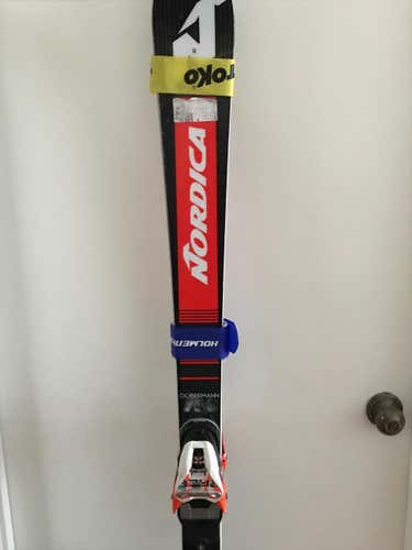 Used Nordica Racing Dobermann SL WC Skis 165 With Marker 18s and
