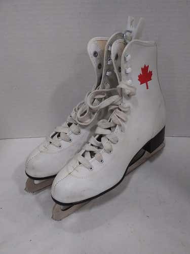 Used Canadaian Flyer Senior 8 Ice Skates Figure Womens
