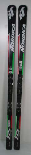 Used Nordica Racing Dobermann GS WC 184cm Skis with Race Plates (371C)