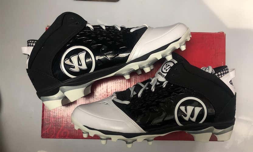 New Warrior Adonis Blk/wht Size 8 Lax Cleat