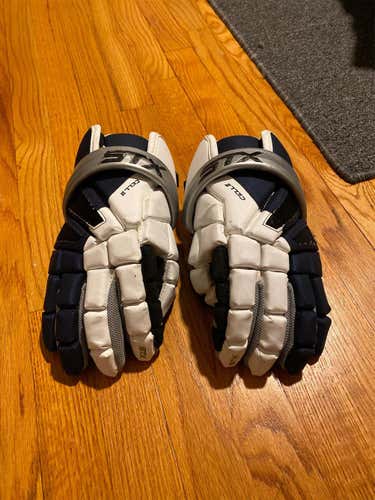 Blue Used Player STX Cell II 13" Lacrosse Gloves