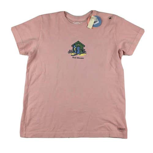 NWT Life is Good Full House T-Shirt New With Tags Pink/Salmon Sz Medium