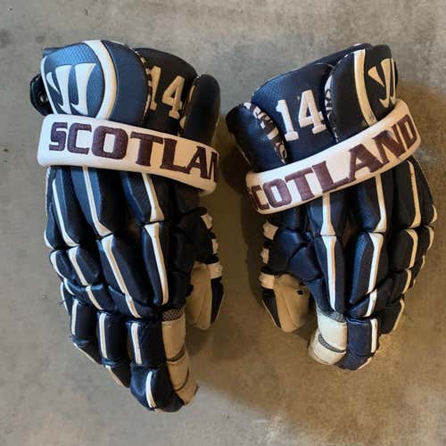 Blue Used Player Warrior Regulator 2 13" Lacrosse Gloves