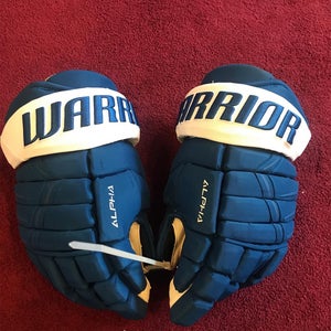 Blue New Warrior Alpha Pro 14" Pro Stock Gloves Avalanche Stadium Series Johnson