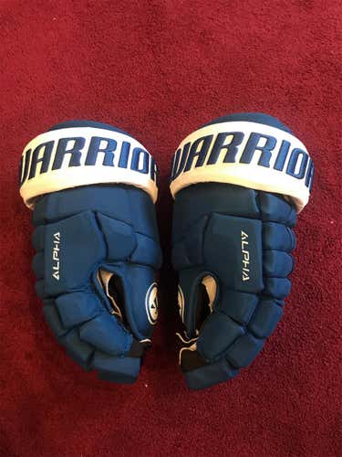 Blue New Warrior Alpha DX Pro 14" Pro Stock Gloves Stadium Series Avalanche  Megna Return