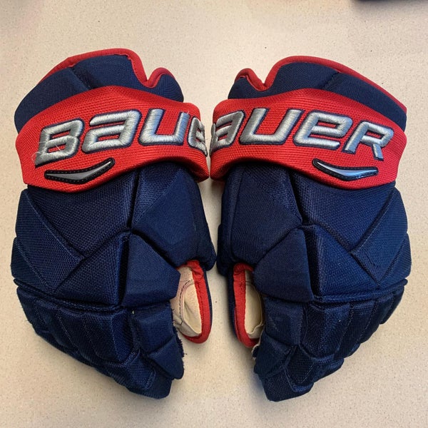 Used Anthony Duclair Columbus Blue Jackets Bauer Vapor 1X Pro Gloves 14"