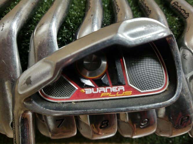 Taylormade Burner Plus Golf Iron Set 4-PW,AW Uniflex Steel Shaft Left Handed LH
