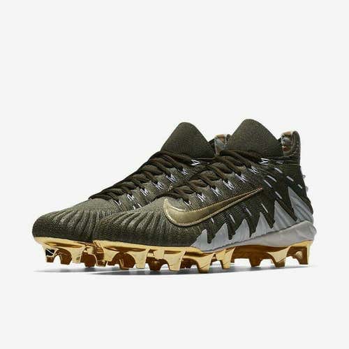Nike Alpha Menace Elite sz 11 Cargo Khaki Green Gold 871519 300 Football Vapor