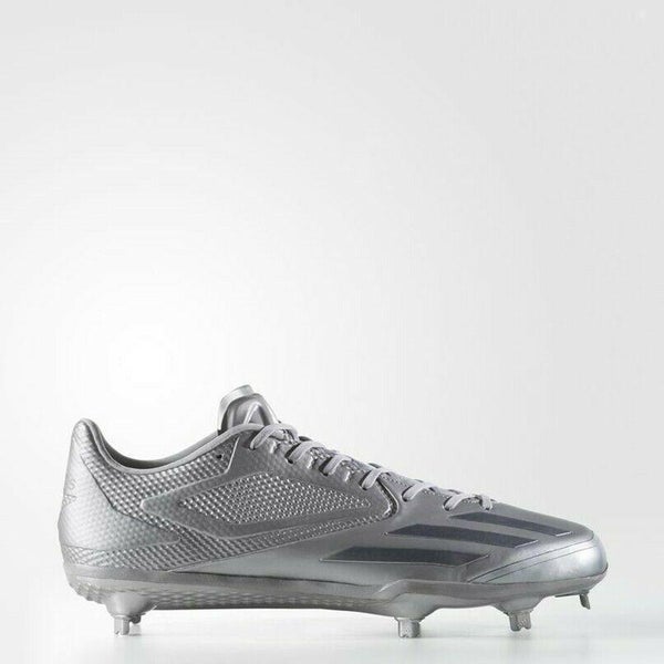 Adidas Adizero Afterburner 3 sz 10.5 Silver Chrome BW0358 Metal Baseball Cleats
