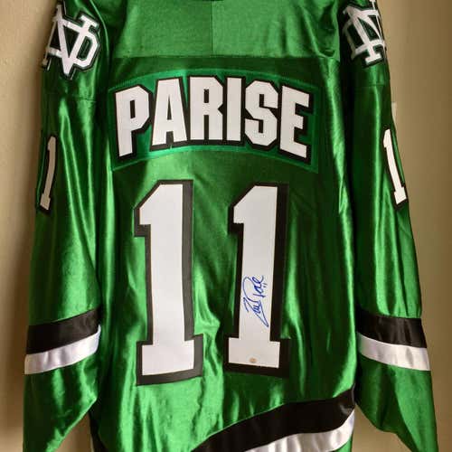 Zach Parise Autographed North Dakota Jersey