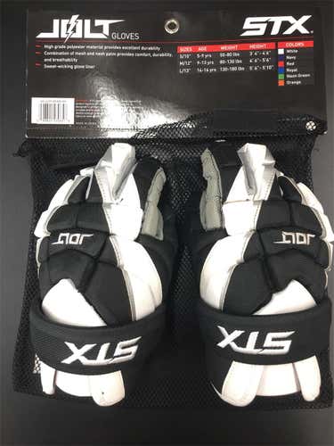 Black New STX Jolt 13" Lacrosse Gloves