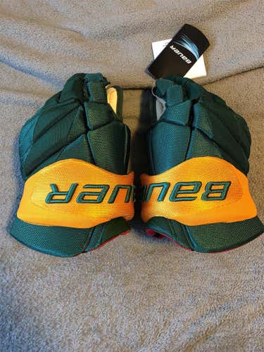 Green New Bauer Vapor 1X Pro Lite 14" Pro Stock Gloves