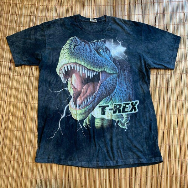 Disney World T-Rex Cafe 2008 The Mountain Tie Dye Dinosaur Dino T-Shirt XL RARE