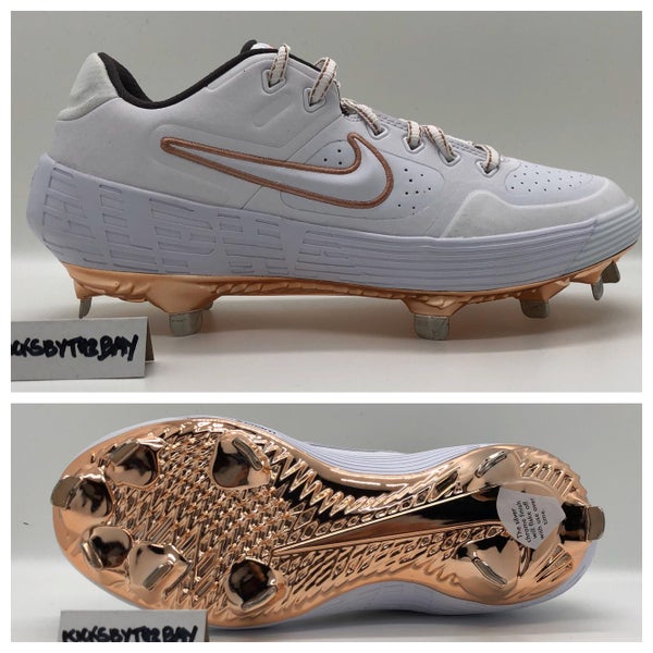 Nike Alpha Huarache Elite 2 Baseball Cleats Metallic Rose Gold AJ7732-109 Women's size 7.5
