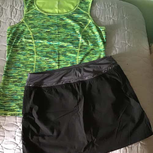 Tangerine Ladies Activewear Tennis Set-Sz L-EUC!