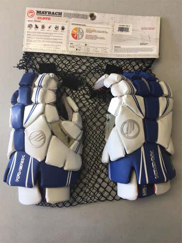 New Maverik  Maybach Royal Blue 13" Lacrosse Gloves With Sharkgel nice fitting Glove