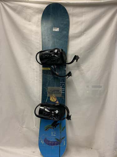 Used Burton Rise 149 Cm Snowboard Mens Combo