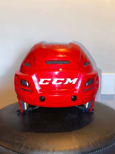 Red Used Medium CCM Resistance 110 Pro Stock Helmet