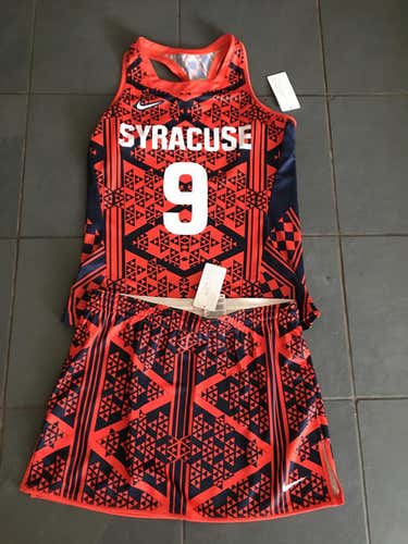 New NIKE Syracuse Orange Womens Lacrosse  Jersey #9  & Kilt Womens Medium
