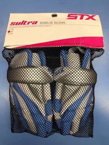 Blue New Goalie STX Sultra 12" Lacrosse Gloves