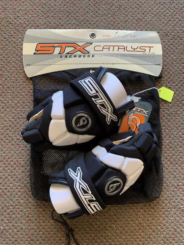 Black New Player STX 13" Lacrosse Gloves