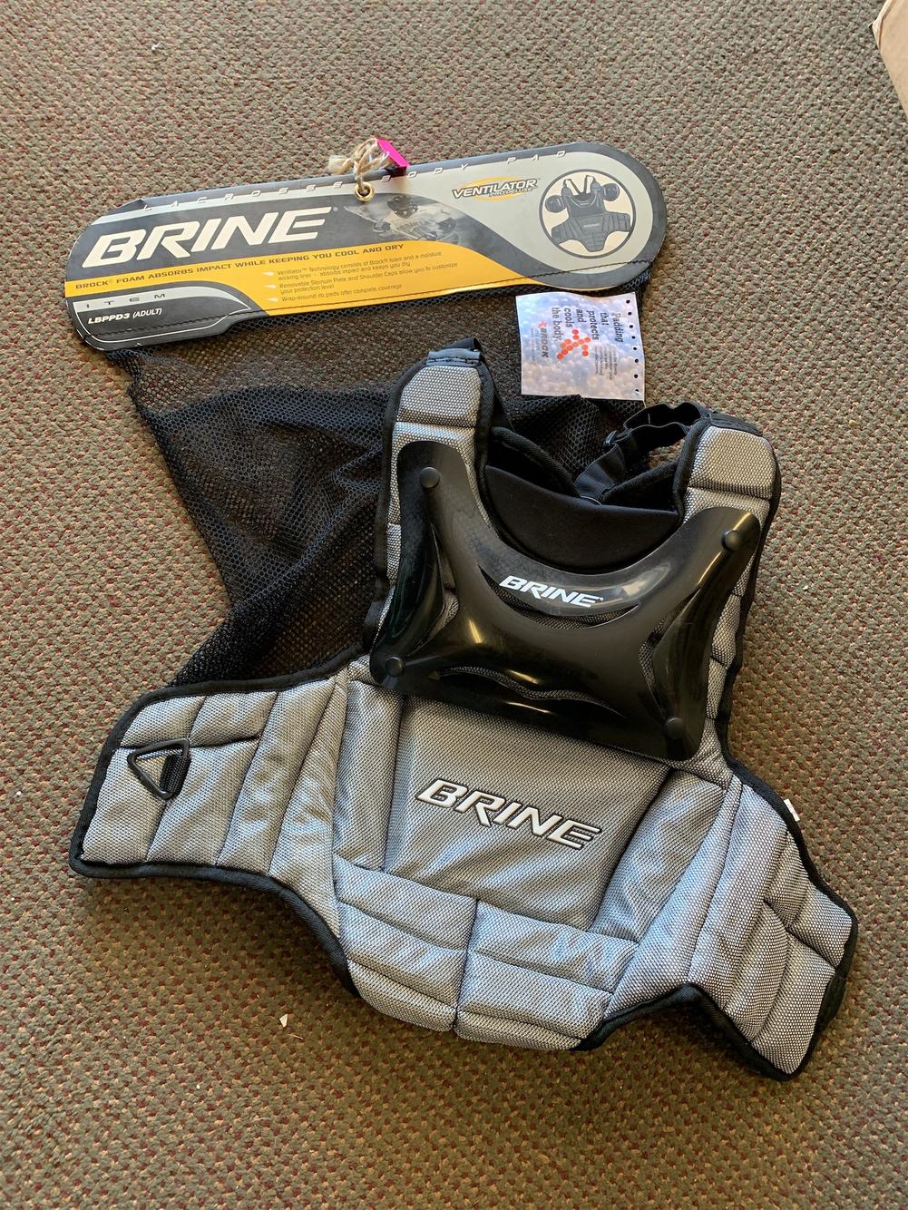 New Brine Rogue HD lacrosse rib pads sz medium kidney guard field box indoor 