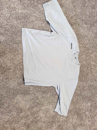 Bauer goalie cut jersey grey