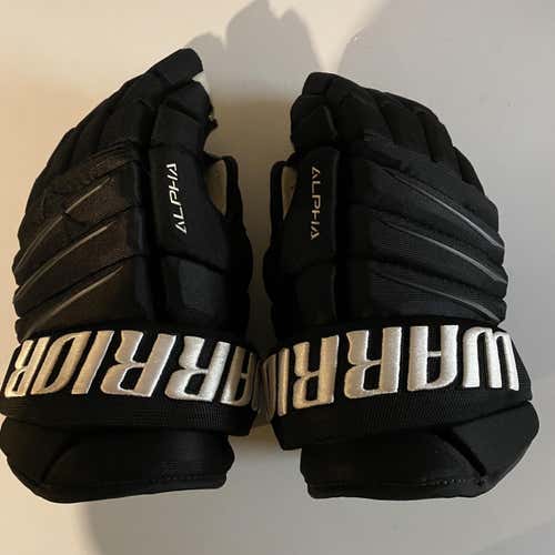 Black Used Warrior Alpha DX Pro 14" Pro Stock Gloves