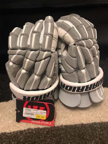 Gray New Player Warrior Regulator 2 13" Lacrosse Gloves