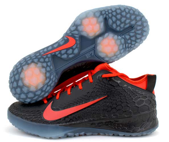Nike Force Zoom Trout 5 Men Turf Baseball Shoes Black Orange Size 12 BQ5556-800