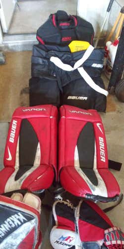 Used 33" Bauer Regular Vapor 1X Goalie Full Set