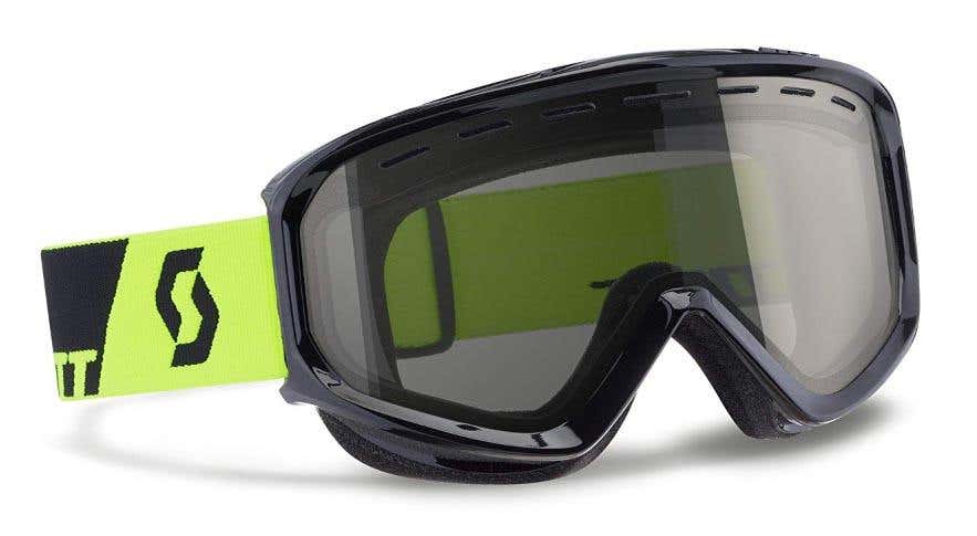 $90 RARE Scott Mens Level Snow Winter Ski goggles Blue Chrome Black Neon Yellow
