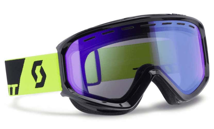 NEW $90 RARE Scott Mens Level Snow Winter Ski goggles Smith Black Neon Yellow