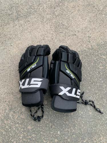 Black Used Player STX Stallion 200  Lacrosse Gloves
