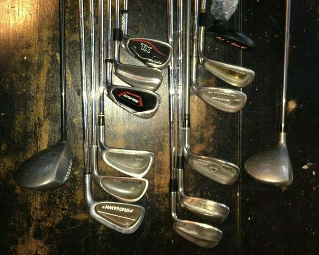 Mixed Complete Golf Club Beginner Set, RH, Titleist, Callaway, Top Flite +More