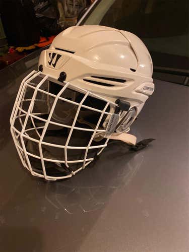 Warrior Krown PX3  Helmet And Bauer Cage Whiteout