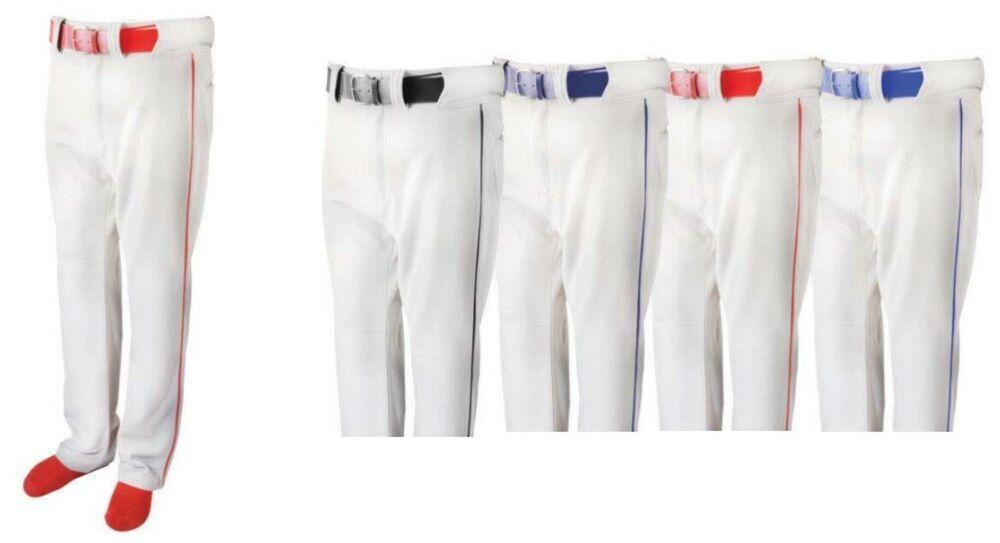Martin Sports YOUTH Baseball / Softball Belt Loop Pants, WHITE with