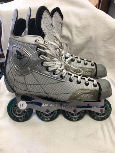 Senior Adult Size 11 CCM Vector PF2 Hockey Style Roller Blades Inline Skates
