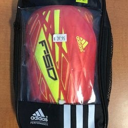 NEW Adidas Youth Soccer F50 Techfit Shinguards Color Orange Yellow Size L Large