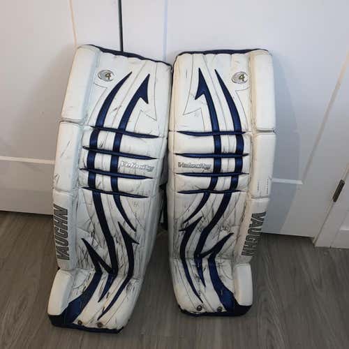 Blue Used 36" Vaughn Velocity V4 Goalie Leg Pads