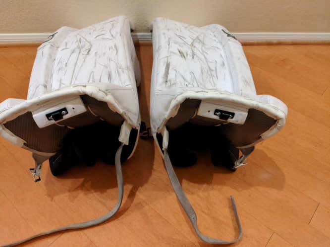 White Used Senior 32" Brian's NetZero Goalie Leg Pads