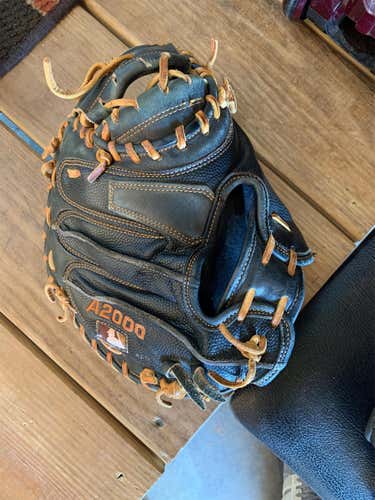 Black Used Catcher's A2000 33.5" Baseball Glove