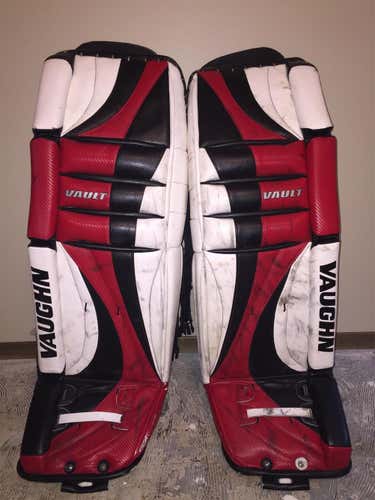 Black Used 36" Vaughn Vault  Goalie Leg Pads