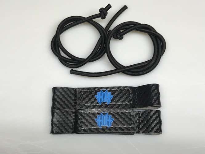 Halo Hockey Posi-lock goalie toe ties black and signature blue