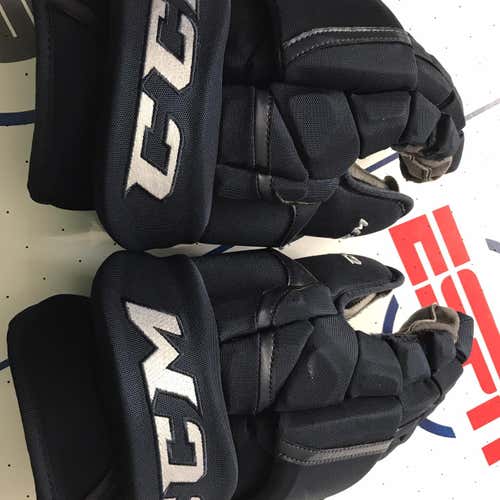 Blue Used CCM HG12PP 14" Pro Stock Gloves Winnipeg Jets